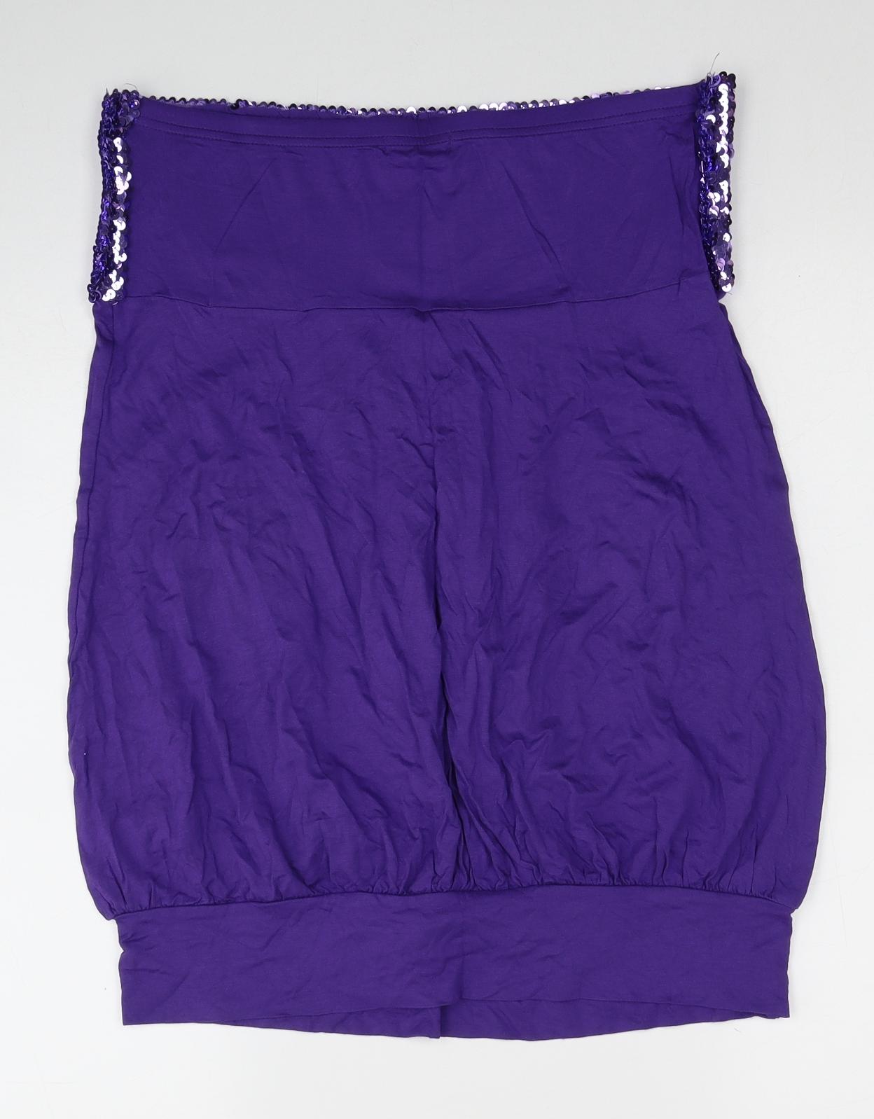 Womens UK Size 16 Look Purple Basic Blouse