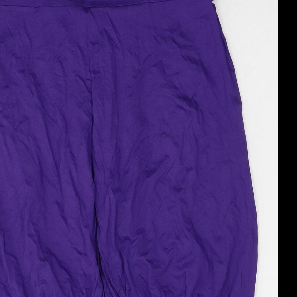Womens UK Size 16 Look Purple Basic Blouse