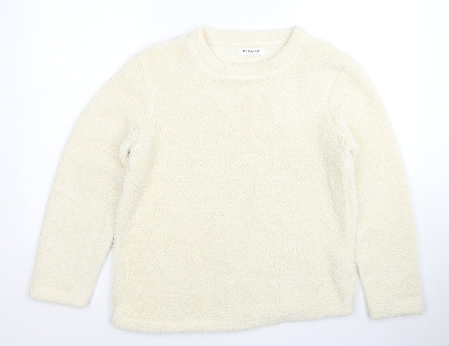 Primark Womens White Polyester Pullover Sweatshirt Size 10 Pullover - Size 10-12