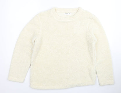 Primark Womens White Polyester Pullover Sweatshirt Size 10 Pullover - Size 10-12