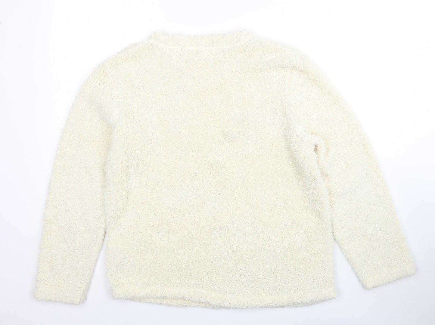 Primark Womens White Polyester Pullover Sweatshirt Size 10 Pullover - Size 10-12