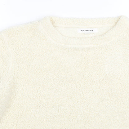 Primark Womens White Polyester Pullover Sweatshirt Size 10 Pullover - Size 10-12