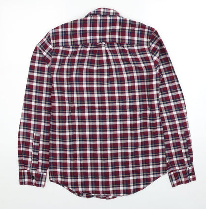 Mens UK Size XS NEXT Red  Button-Up Long Sleeve Casual Shirt