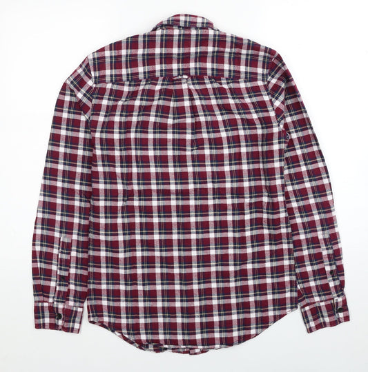 Mens UK Size XS NEXT Red  Button-Up Long Sleeve Casual Shirt