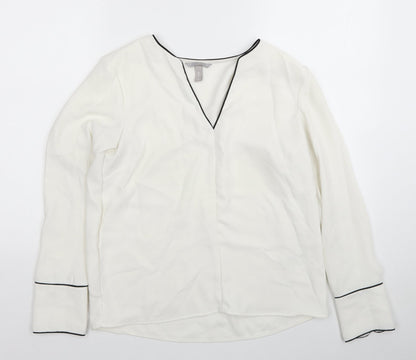 Womens UK Size 10 H&M White Basic Blouse