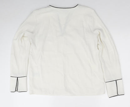 Womens UK Size 10 H&M White Basic Blouse