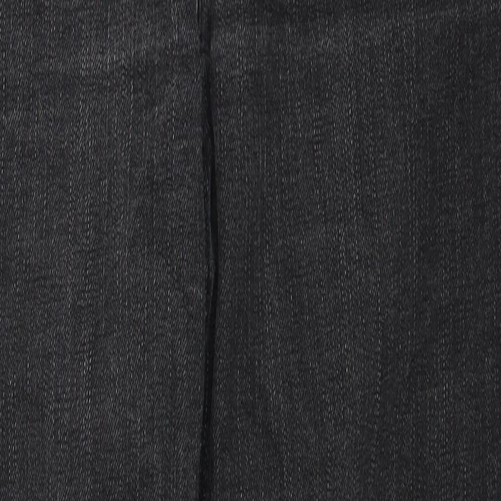 ASOS Womens Black Cotton Straight Jeans Size 30 in L32 in Regular Zip