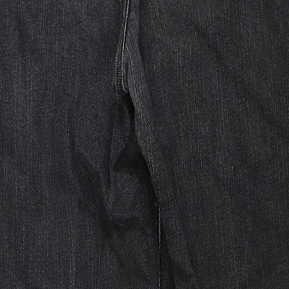 ASOS Womens Black Cotton Straight Jeans Size 30 in L32 in Regular Zip