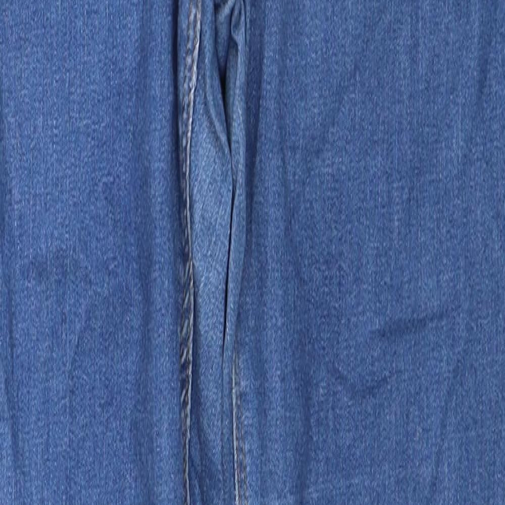 Topshop Womens Blue Cotton Skinny Jeans Size 30 in L32 in Regular Zip