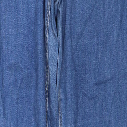 Topshop Womens Blue Cotton Skinny Jeans Size 30 in L32 in Regular Zip