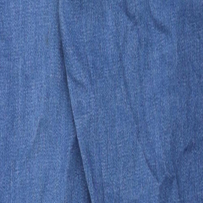 Topshop Womens Blue Cotton Skinny Jeans Size 30 in L32 in Regular Zip