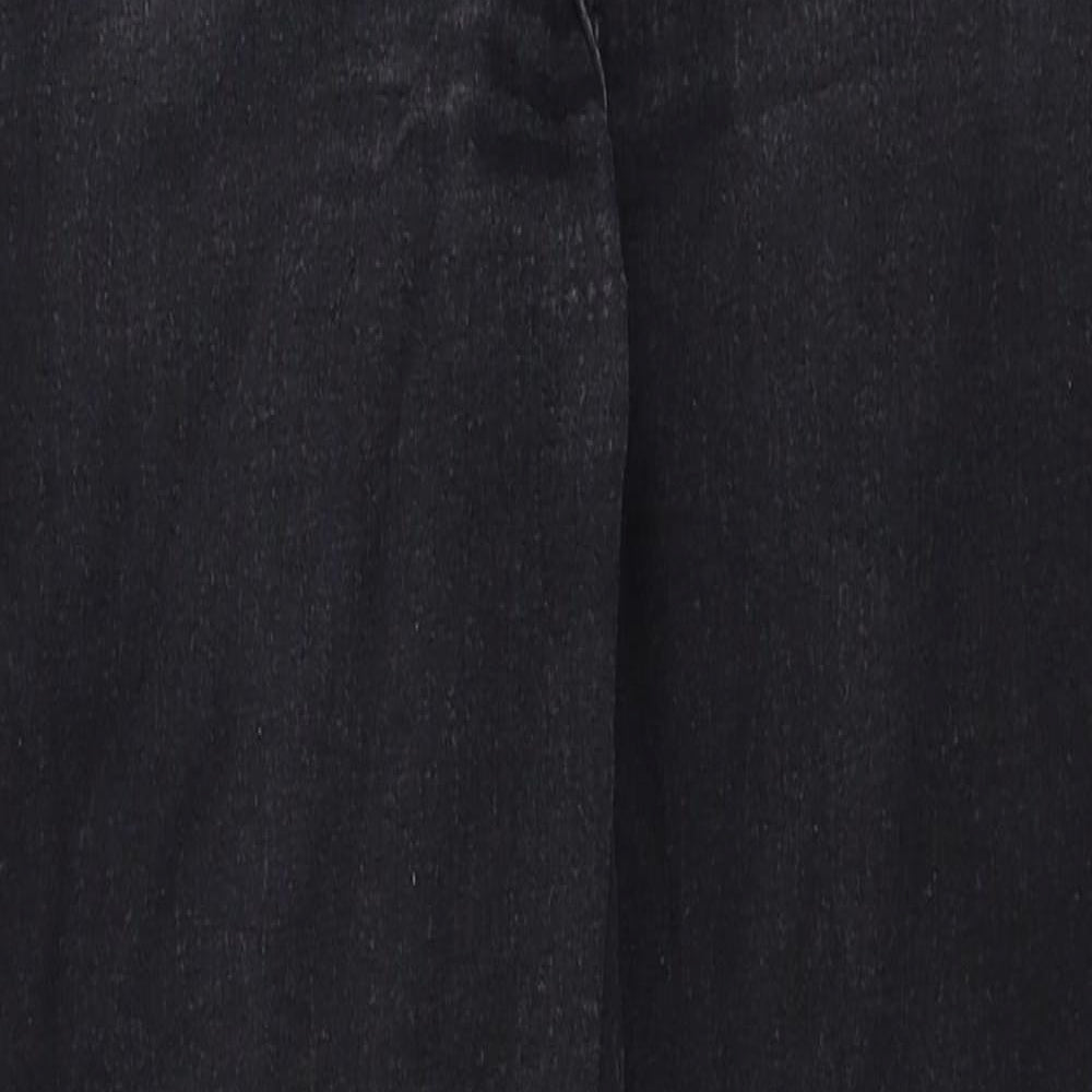 Topshop Womens Black Cotton Jegging Jeans Size 28 in L30 in Regular Zip