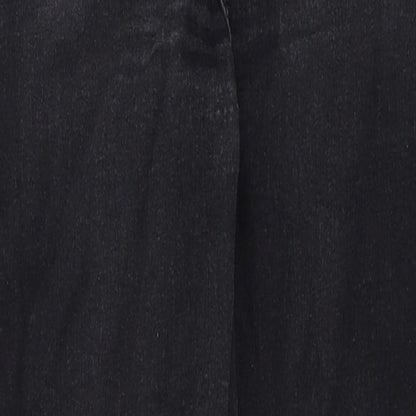 Topshop Womens Black Cotton Jegging Jeans Size 28 in L30 in Regular Zip