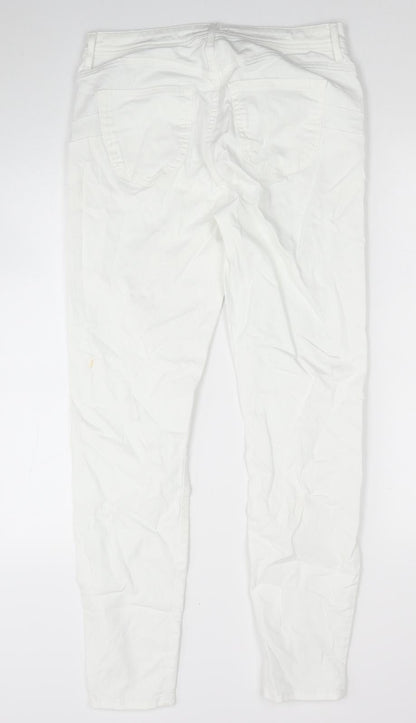 FOREVER 21 Womens White Cotton Skinny Jeans Size 30 Regular Zip