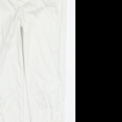 FOREVER 21 Womens White Cotton Skinny Jeans Size 30 Regular Zip