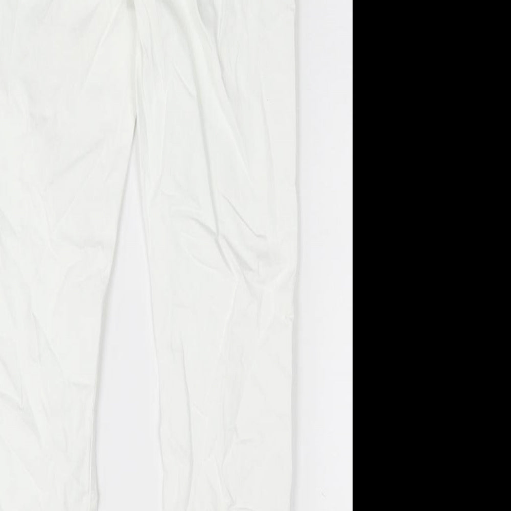 FOREVER 21 Womens White Cotton Skinny Jeans Size 30 Regular Zip