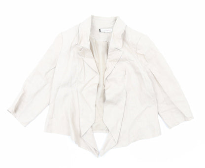 Principles Womens Beige Jacket Blazer Size 12