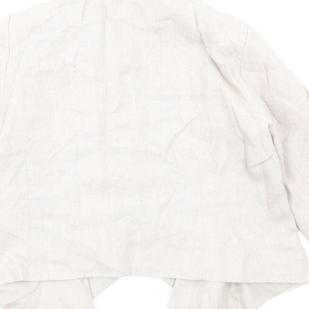 Principles Womens Beige Jacket Blazer Size 12