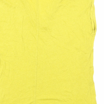 Womens UK Size S Monsoon Yellow Basic T-Shirt