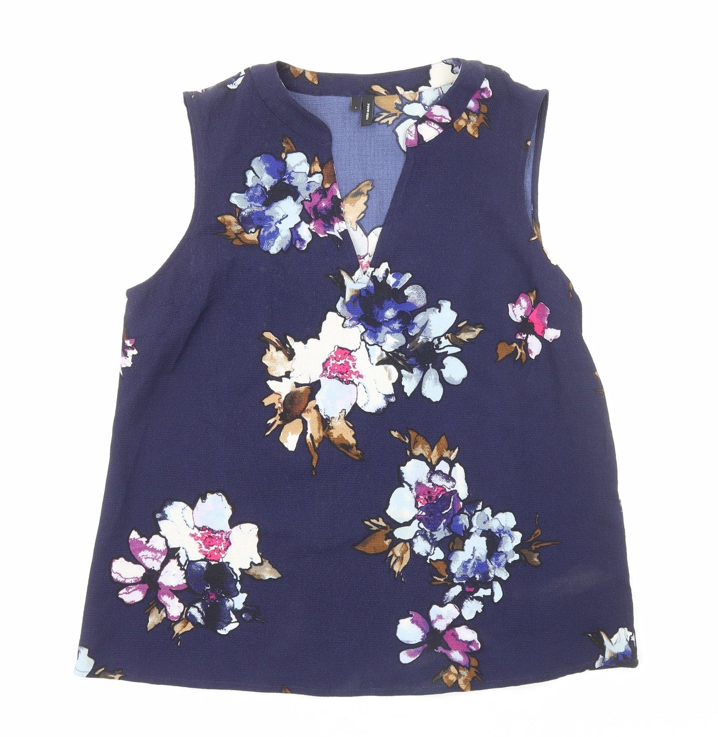 Womens UK Size L VERO MODA Blue Basic Tank