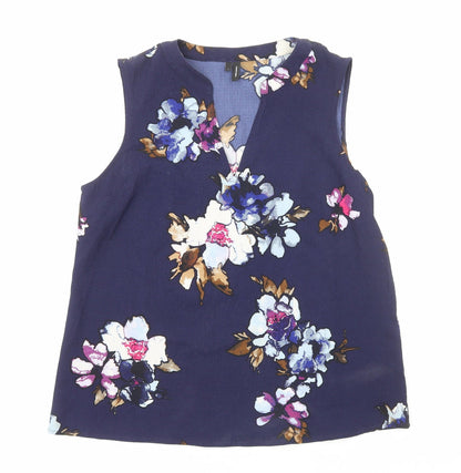 Womens UK Size L VERO MODA Blue Basic Tank