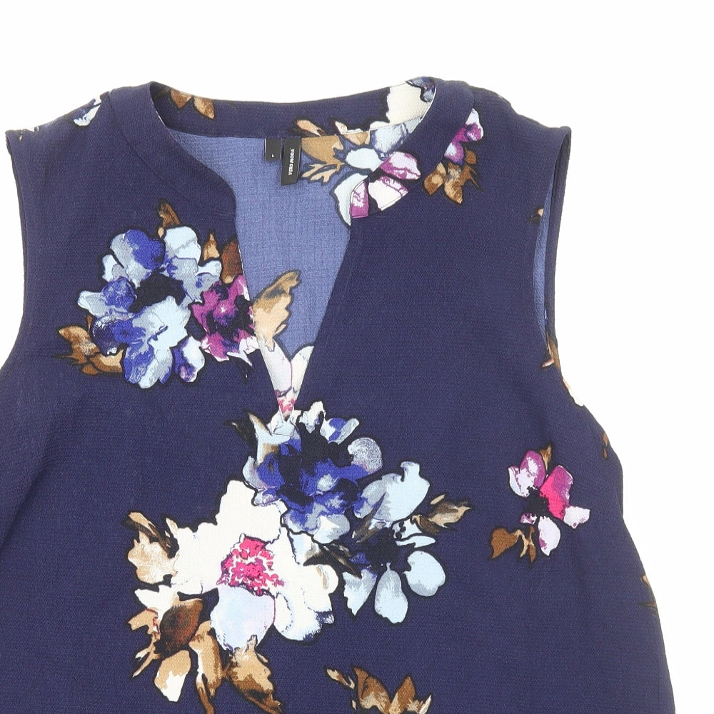 Womens UK Size L VERO MODA Blue Basic Tank