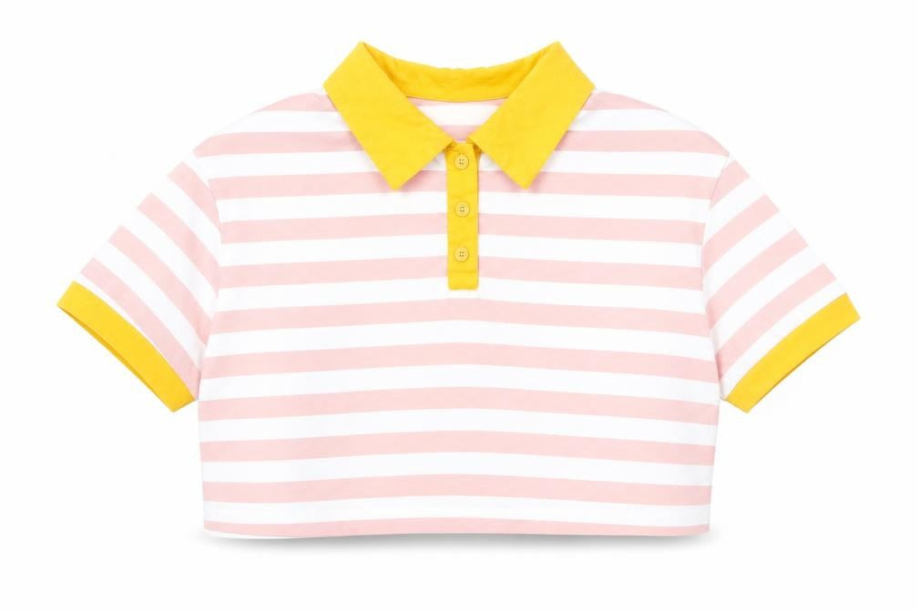 Womens UK Size S SheIn Pink Cropped Polo