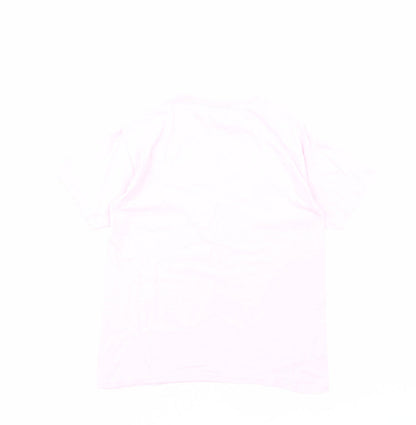 Old Classics Rule Womens Pink Cotton Basic T-Shirt Size XL Round Neck - Volksawagen Camper Van