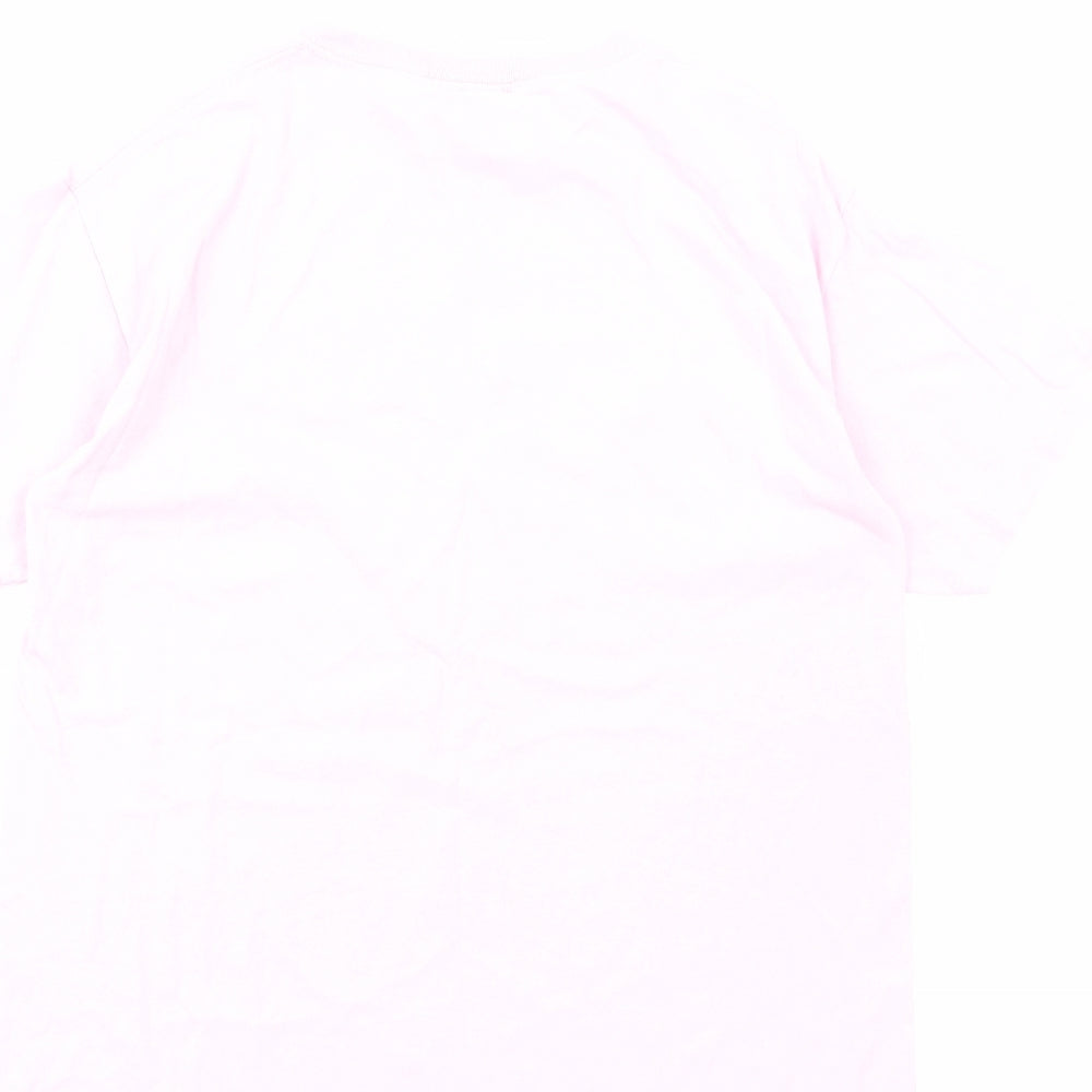 Old Classics Rule Womens Pink Cotton Basic T-Shirt Size XL Round Neck - Volksawagen Camper Van
