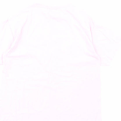 Old Classics Rule Womens Pink Cotton Basic T-Shirt Size XL Round Neck - Volksawagen Camper Van