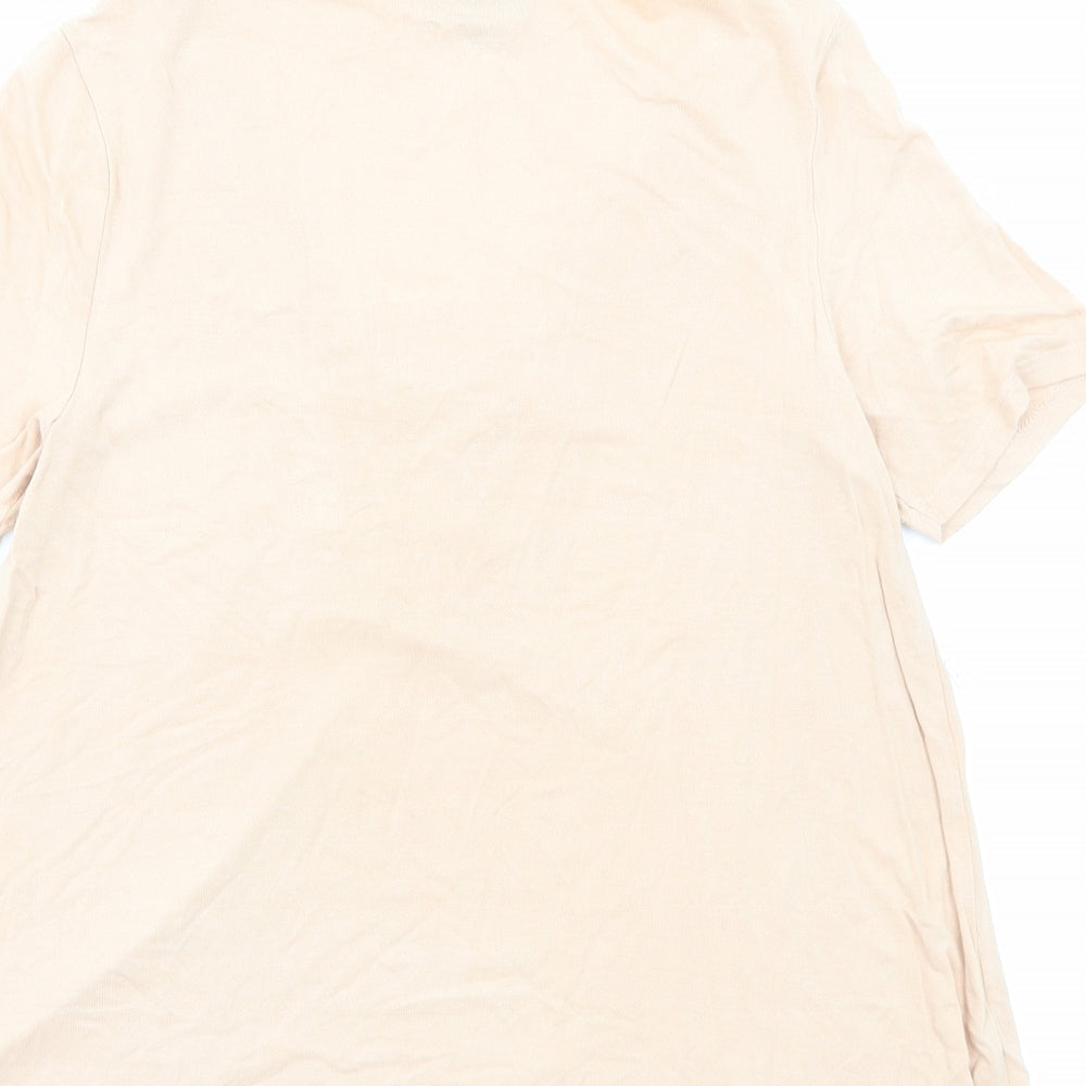 Womens UK Size 8 Topshop Beige Basic T-Shirt