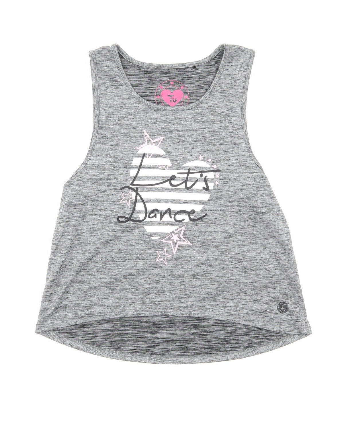 TU Girls Grey Polyamide Basic Tank Size 12 Years Scoop Neck Pullover - Let's Dance