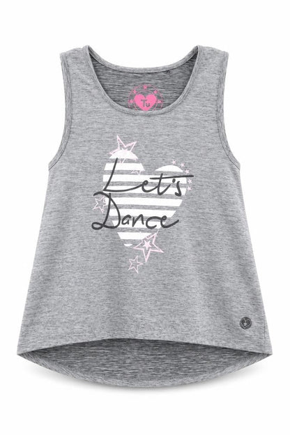 TU Girls Grey Polyamide Basic Tank Size 12 Years Scoop Neck Pullover - Let's Dance