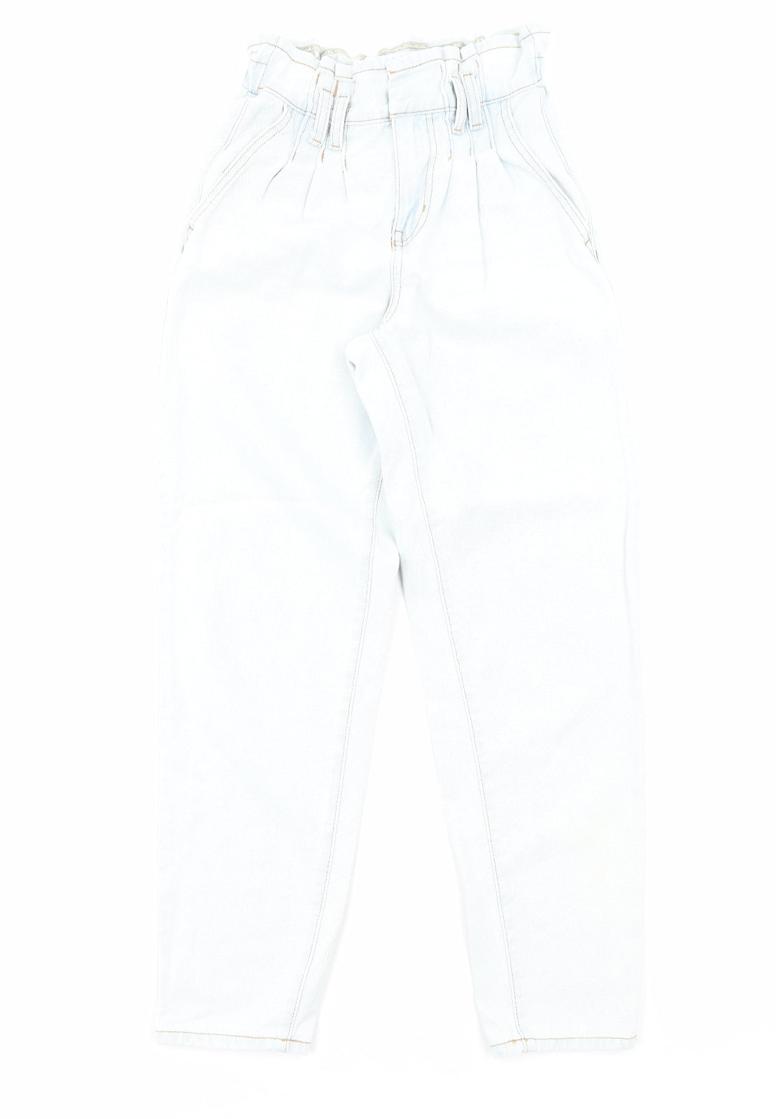 Primark Womens Blue Cotton Straight Jeans Size 6 Regular Zip