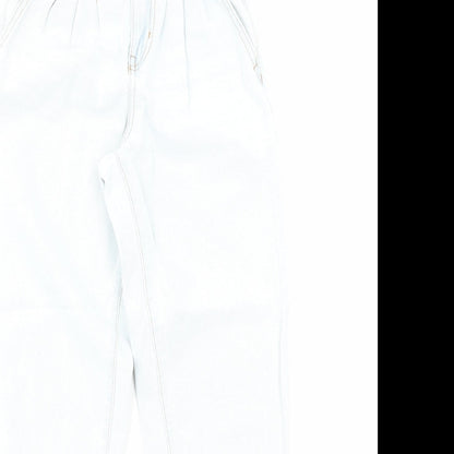 Primark Womens Blue Cotton Straight Jeans Size 6 Regular Zip