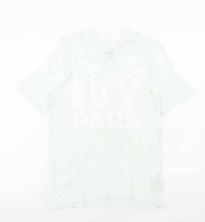 IVY PARK Womens Green Viscose Basic T-Shirt Size S Round Neck