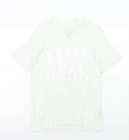 IVY PARK Womens Green Viscose Basic T-Shirt Size S Round Neck