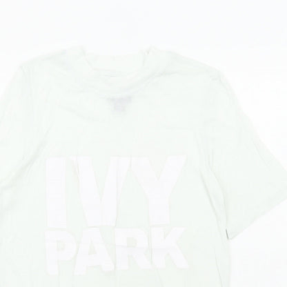 IVY PARK Womens Green Viscose Basic T-Shirt Size S Round Neck