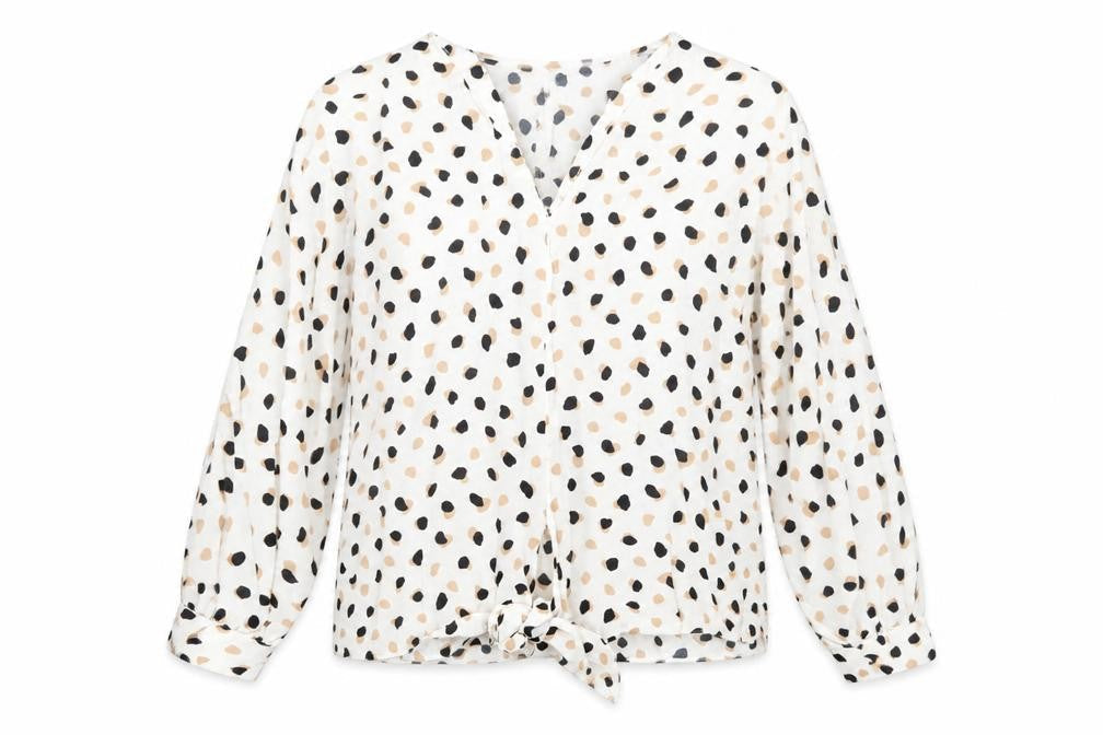 Womens UK Size 6 New Look Beige Basic Blouse