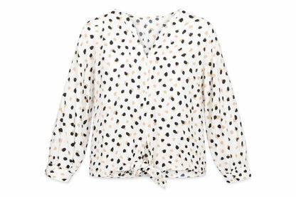 Womens UK Size 6 New Look Beige Basic Blouse