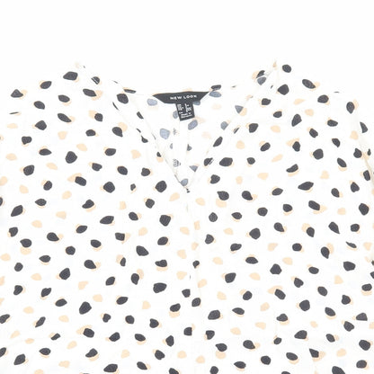 Womens UK Size 6 New Look Beige Basic Blouse