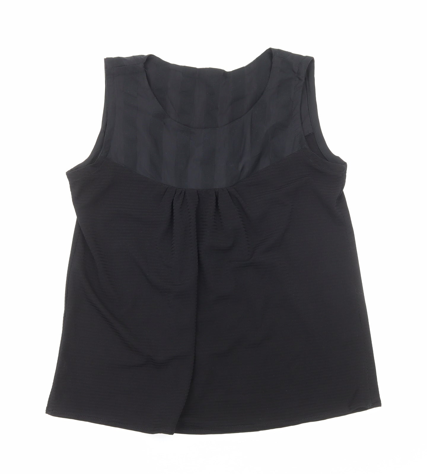 Womens UK Size M Preworn Black Basic Tank