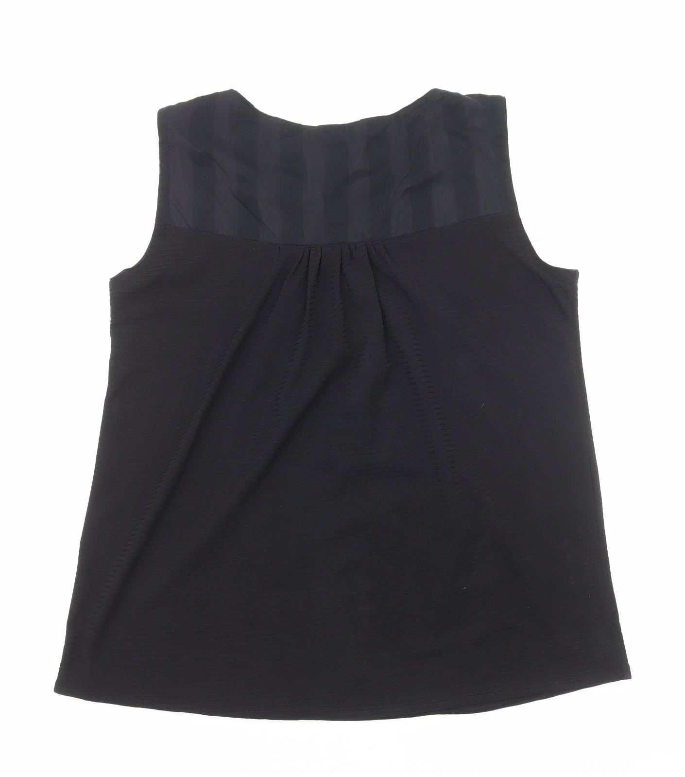 Womens UK Size M Preworn Black Basic Tank
