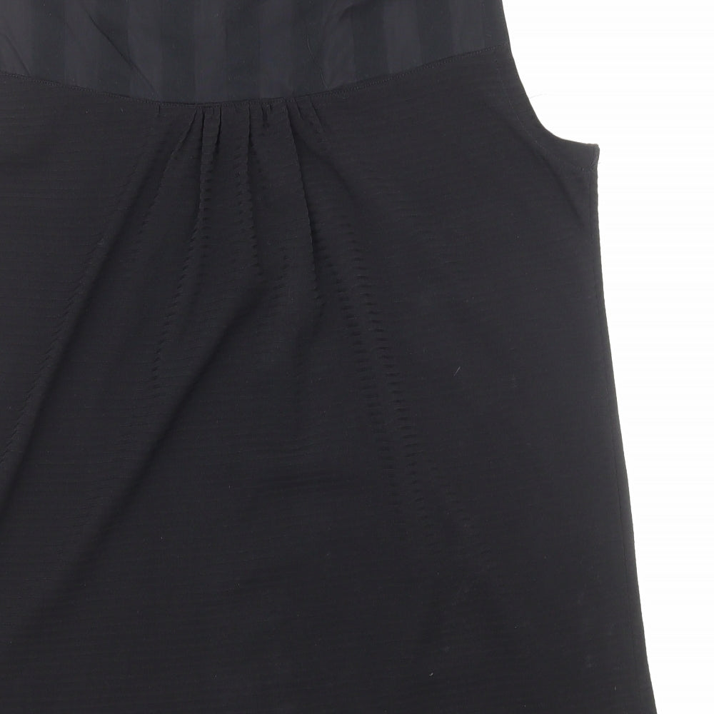 Womens UK Size M Preworn Black Basic Tank
