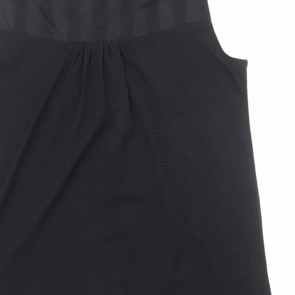 Womens UK Size M Preworn Black Basic Tank