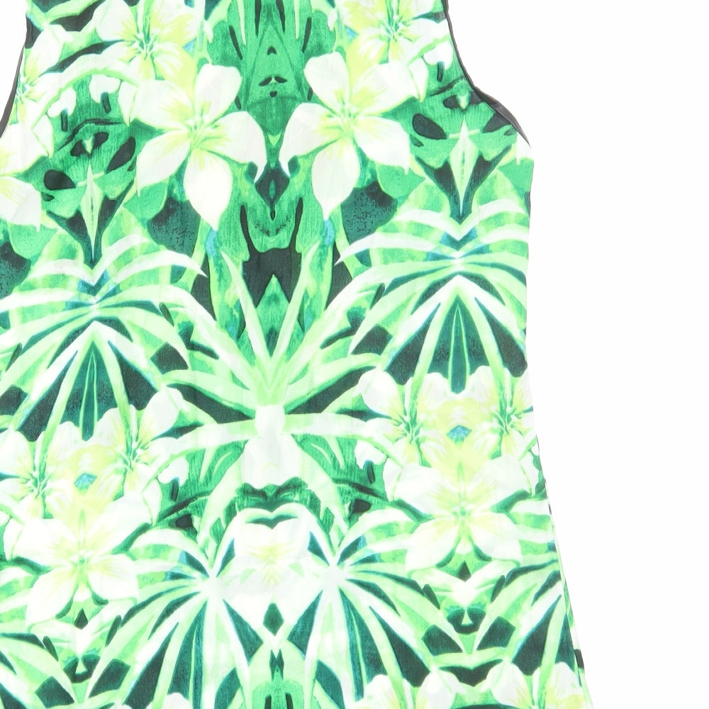 Womens UK Size M Preworn Green Basic Blouse