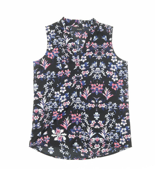 Womens UK Size 10 Kushi Black Basic Blouse