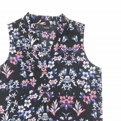 Womens UK Size 10 Kushi Black Basic Blouse