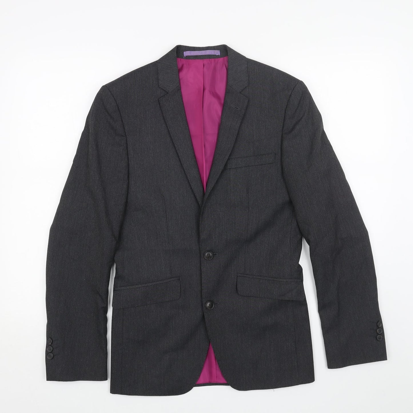 Marks and Spencer Womens Grey Polyester Jacket Blazer Size M