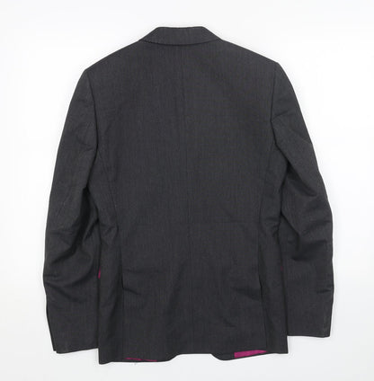 Marks and Spencer Womens Grey Polyester Jacket Blazer Size M